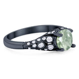 Vintage Style Round Natural Stone Ring