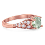 Vintage Style Round Natural Stone Ring