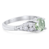 Vintage Style Round Natural Stone Ring