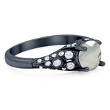 Vintage Style Round Natural Stone Ring