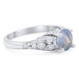 Vintage Style Round Natural Stone Ring