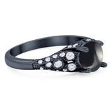 Vintage Style Round Natural Stone Ring