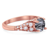 Vintage Style Round Natural Stone Ring