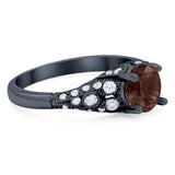 Vintage Style Round Natural Stone Ring