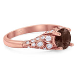 Vintage Style Round Natural Stone Ring