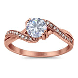 Art Deco Round Natural Stone Twisted Ring