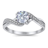 Art Deco Round Natural Stone Twisted Ring