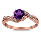 Art Deco Round Natural Stone Twisted Ring