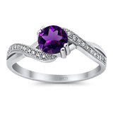 Art Deco Round Natural Stone Twisted Ring