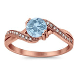 Art Deco Round Natural Stone Twisted Ring