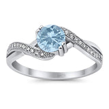 Art Deco Round Natural Stone Twisted Ring