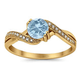 Art Deco Round Natural Stone Twisted Ring