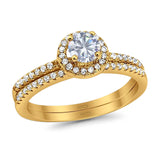 Two Piece Round Natural Stone Ring