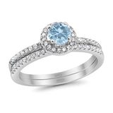 Two Piece Round Natural Stone Ring