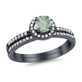 Two Piece Round Natural Stone Ring