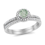Two Piece Round Natural Stone Ring