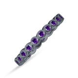 Full Eternity CZ Bezel Set Ring