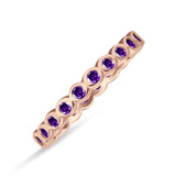 Full Eternity CZ Bezel Set Ring