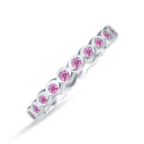 Full Eternity CZ Bezel Set Ring