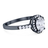 Art Deco Oval Natural Stone Wedding Ring