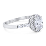 Art Deco Oval Natural Stone Wedding Ring