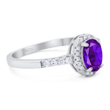 Art Deco Oval Natural Stone Wedding Ring