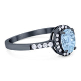 Art Deco Oval Natural Stone Wedding Ring