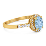 Art Deco Oval Natural Stone Wedding Ring