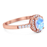 Art Deco Oval Natural Stone Wedding Ring