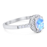 Art Deco Oval Natural Stone Wedding Ring