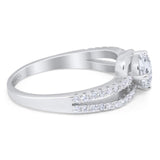 Oval Natural Stone Split Shank Ring