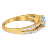 Oval Natural Stone Split Shank Ring