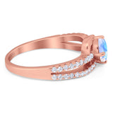 Oval Natural Stone Split Shank Ring