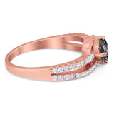 Oval Natural Stone Split Shank Ring