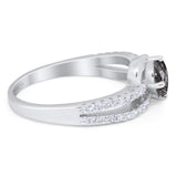 Oval Natural Stone Split Shank Ring