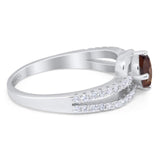 Oval Natural Stone Split Shank Ring