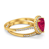 Pear Teardrop Ring