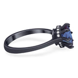 Art Deco Pear Teardrop Natural Stone Ring