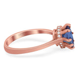 Art Deco Pear Teardrop Natural Stone Ring