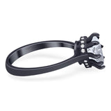 Art Deco Pear Teardrop Natural Stone Ring