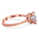 Art Deco Pear Teardrop Natural Stone Ring