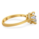 Art Deco Pear Teardrop Natural Stone Ring