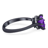 Art Deco Pear Teardrop Natural Stone Ring