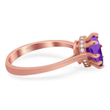 Art Deco Pear Teardrop Natural Stone Ring