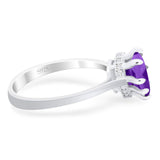 Art Deco Pear Teardrop Natural Stone Ring