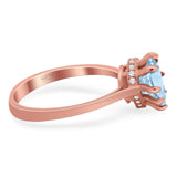 Art Deco Pear Teardrop Natural Stone Ring