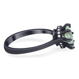 Art Deco Pear Teardrop Natural Stone Ring