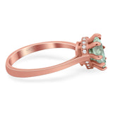 Art Deco Pear Teardrop Natural Stone Ring