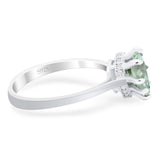 Art Deco Pear Teardrop Natural Stone Ring