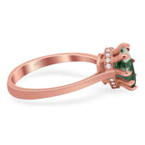 Art Deco Pear Teardrop Natural Stone Ring